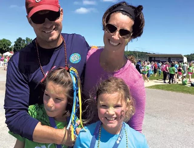 Mom: MaryBeth Bunting, 43, director of software development, Dealer.com - Dad: Adam Bunting, 40, principal, Champlain Valley Union High School - Daughters: Madeline, 11 and Rose, 9 - COURTESY OF MARY BETH BUNTING
