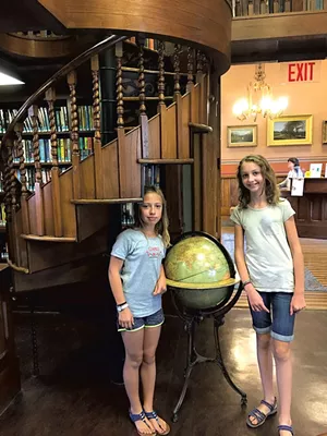 Gabriela and Lucia - in front of the spiral staircase - MOLLY STANCIU