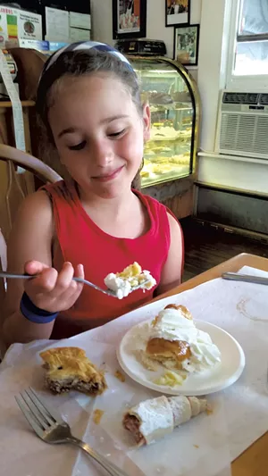 Rayna contemplating the Johnny Depp on a plate - SARAH YAHM