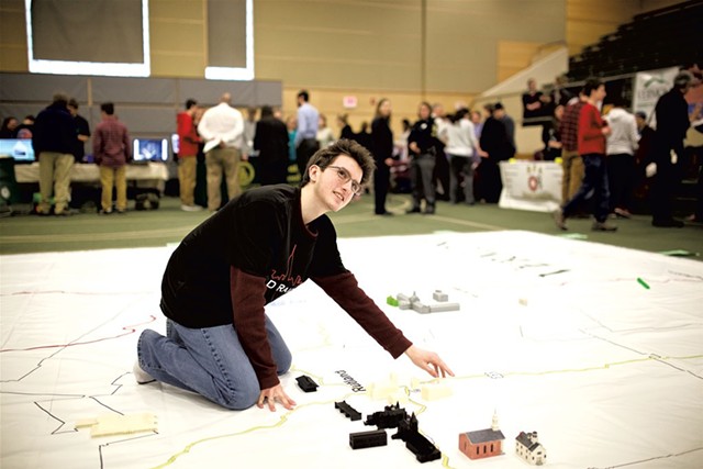 Brandon Levesque from Rutland High School at the Olympiad of - Architectural History last March - COURTESY OF BEN DEFLORIO