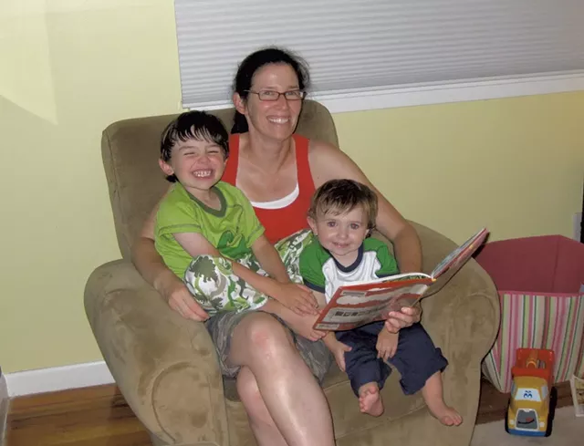 Dubief with her children in the early years of parenting - COURTESY OF ALEXIS DUBIEF