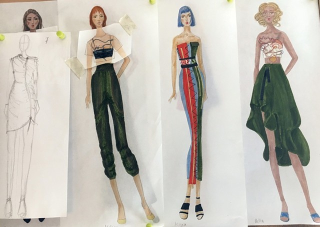 Sketches from Crane's STRUT 2017 collection - COURTESY OF ZOE CRANE