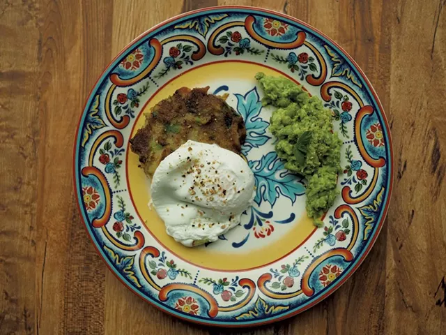 Bubble and squeak & mushy peas - ANDY BRUMBAUGH