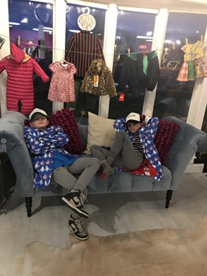 Owner Jamie Wilhite's sons, Jameson and Clayton, in the store - ALISON NOVAK