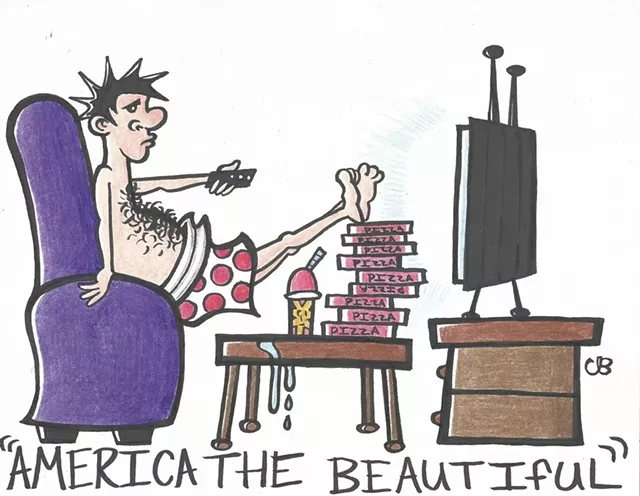 One of Connor's "Syrup & Cows" cartoons