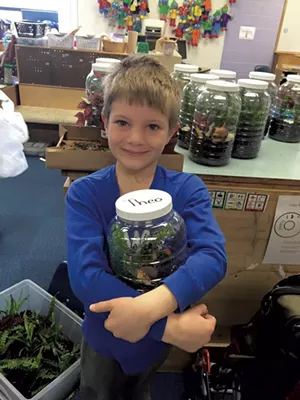 Theo in his kindergarten classroom, 2016. - ALISON NOVAK