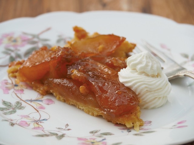 Tarte tatin with maple whipped cream - ANDY BRUMBAUGH