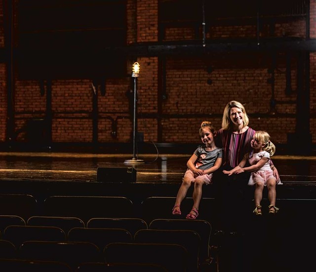 Anna Marie Gewirtz, 40, executive director of the Flynn Center for the Performing Arts, with daughters Autumn, 5, and Julianna, 3 - SAM SIMON