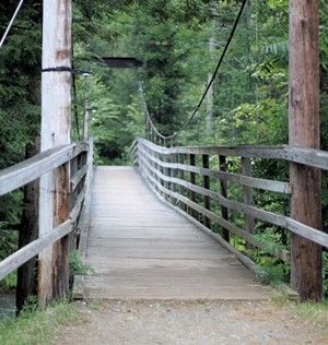 The suspended bridge at River of Life Camp - COURTESY OF RIVER OF LIFE CAMP
