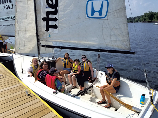 Boating at the Community Sailing Center - with Vermont Adaptive Ski & Sports - COURTESY OF DEBBIE LAMDEN