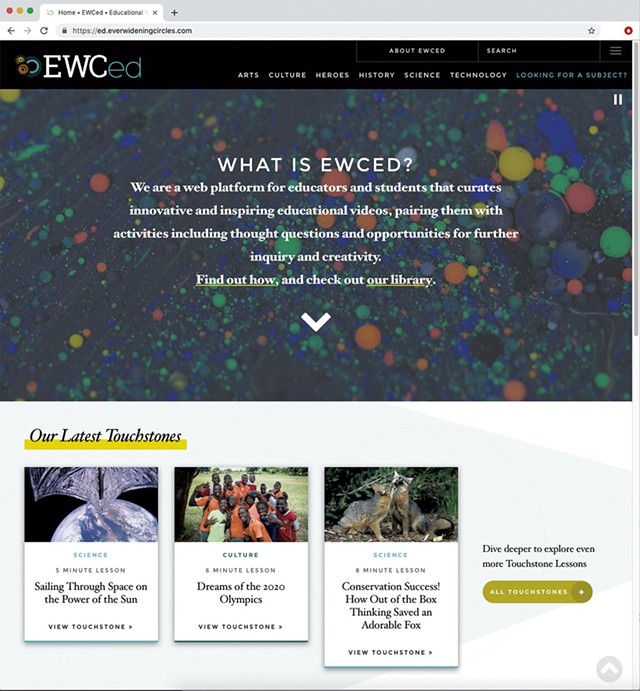 Ever Widening Circles for Education homepage