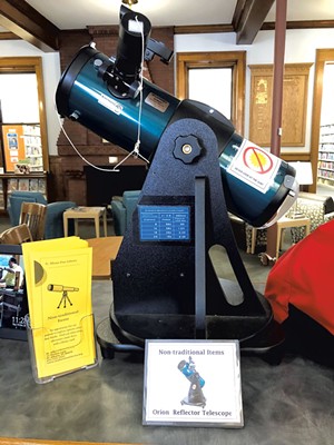 A telescope patrons can borrow - COURTESY OF ST. ALBANS FREE LIBRARY
