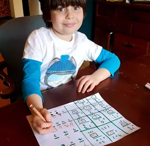 Leanne's 6-year-old son Atticus