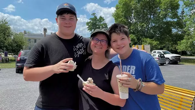 Graham, Cathy and Ivy Resmer at Seb's Snack Bar - CATHY RESMER
