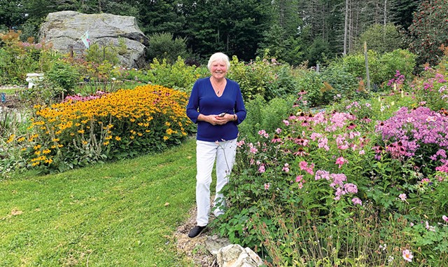 Marijke Niles at her gardens in Starksboro - MELISSA PASANEN