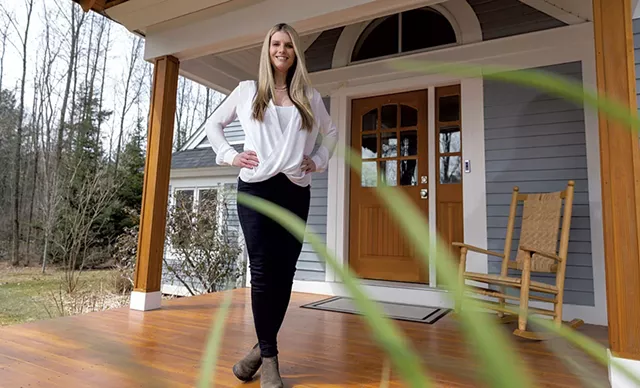 Realtor Kara Koptiuch at a house she had listed in Shelburne - JAMES BUCK