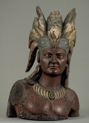 Bust of Indian chief by Samuel Anderson Robb - COURTESY