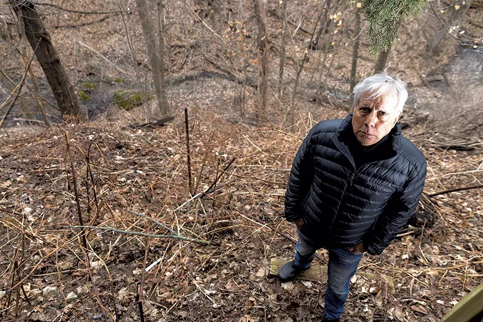 Bob Butani opposes building apartments over this ravine in Burlington - JAMES BUCK