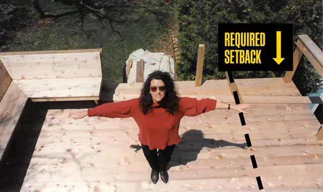 Interrupted construction of the back deck at 62 Ward Street, 1997 - COURTESY