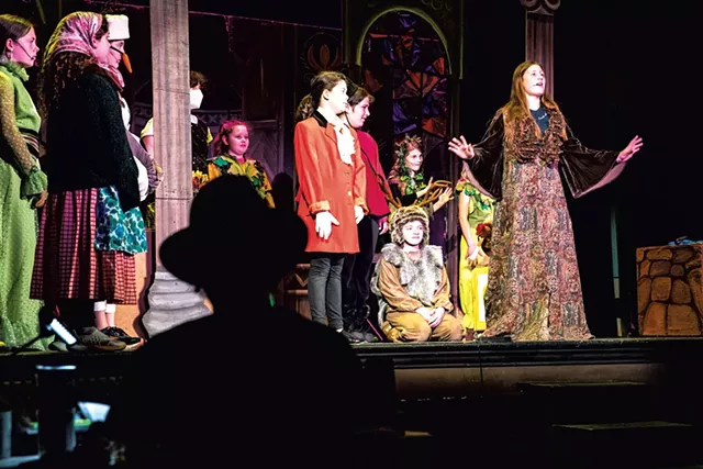 Don Wright directing rehearsals with the cast of Frozen - CAT CUTILLO