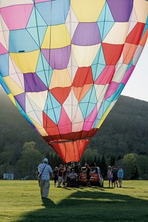 A hot-air balloon at the Experimental Balloon Festival at Post Mills Airport - EMILY POGOZELSKI