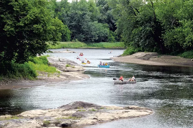 Paddling on the Missisquoi River below - COURTESY OF SCOTT STAPLES