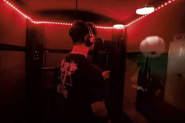 Make Music Club member Topia recording a track - LUKE AWTRY