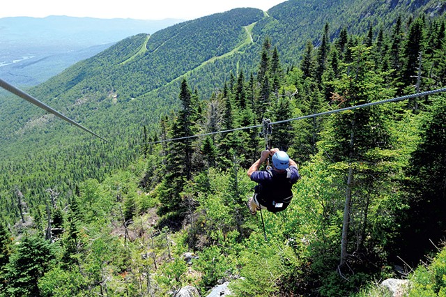 The zip line at Stowe Mountain Resort - FILE: JEB WALLACE-BRODEUR