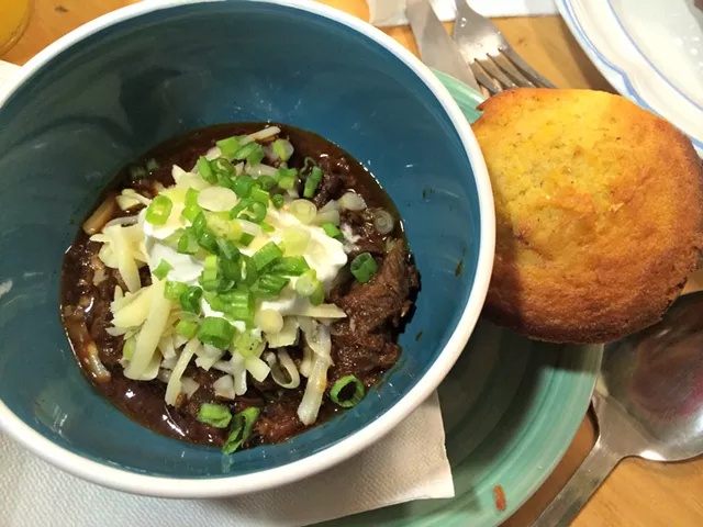 Chili with cornbread - ALICE LEVITT