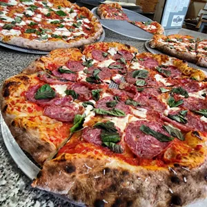 Wood-fired pizzas at Myer's Bagels - COURTESY