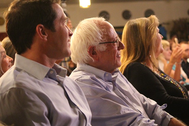 Sen. Bernie Sanders and his family at Our Revolution's launch event Wednesday in Burlington - PAUL HEINTZ