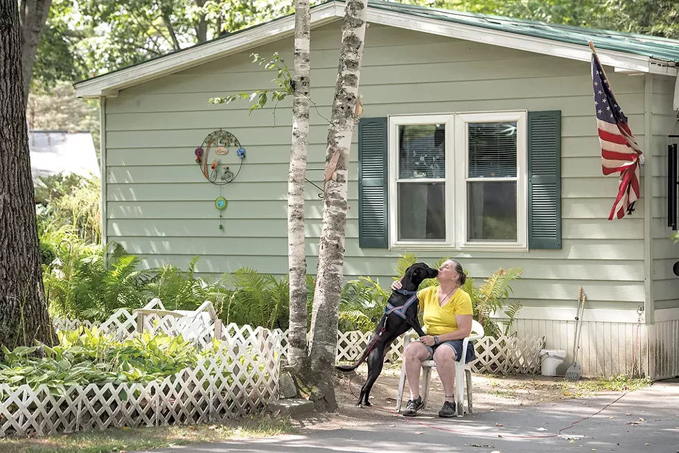 Juanita Berger with her dog Skye - DARIA BISHOP