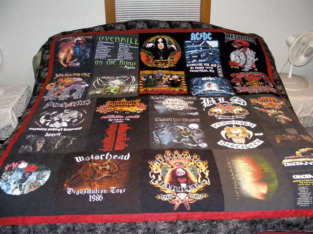 Quilt made from Dennis and Sean's T-shirts - PHOTOS COURTESY OF PENNY THIBAULT