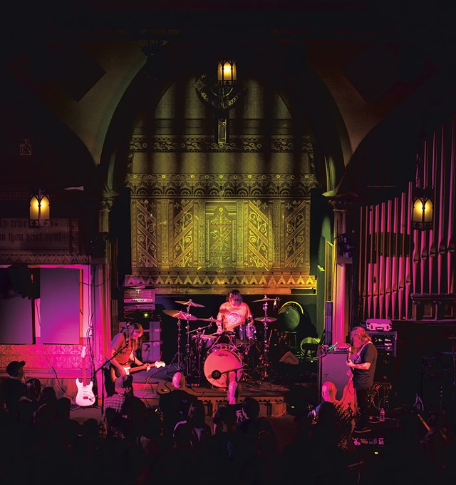 Earthless performing at the Stone Church in Brattleboro - LUKE AWTRY
