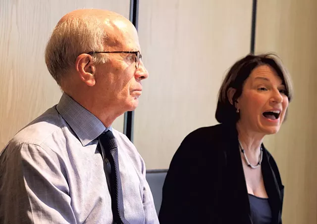 U.S. Rep. Peter Welch and U.S. Sen. Amy Klobuchar - KEVIN MCCALLUM ©️ SEVEN DAYS