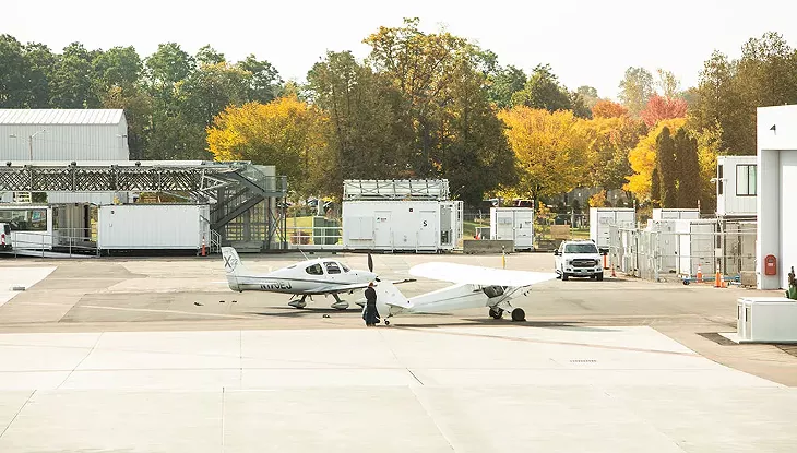 Beta's electric aircraft charging station at BTV - CAT CUTILLO