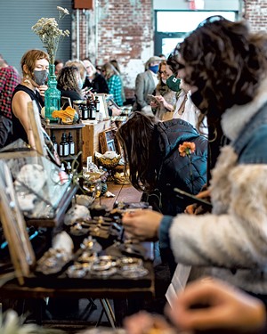 Shoppers at the Good Trade Makers Market in Providence, R.I. - COURTESY OF CARLY RAE BRUNAULT