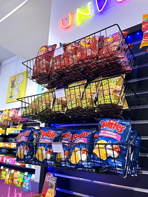 A selection of chips at Underground Snax - JORDAN BARRY ©️ SEVEN DAYS
