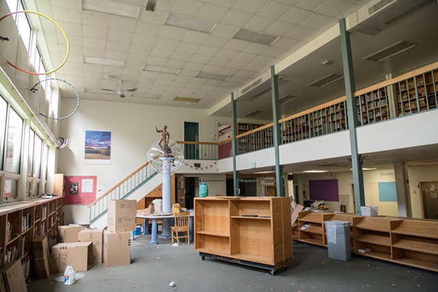 The library at Burlington High School's Institute Road campus - FILE: DARIA BISHOP
