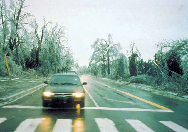 Main Street in Burlington after the 1998 ice storm - COURTESY OF WARREN SPINNER