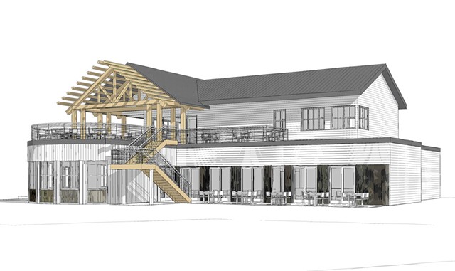 A rendering of the proposed South Hero restaurant - COURTESY OF WIEMANN LAMPHERE ARCHITECTS
