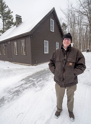 Roger Marcoux Jr. outside his Airbnb - JEB WALLACE-BRODEUR