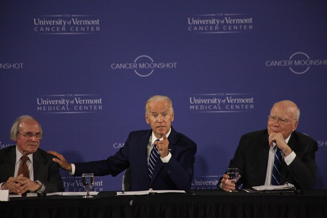 Vice President Joe Biden speaks Friday morning at the University of Vermont. - MATTHEW THORSEN