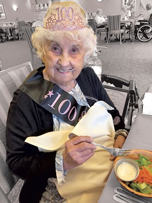 Fran on her 100th birthday in 2020 - COURTESY OF BECKY BOUCHARD