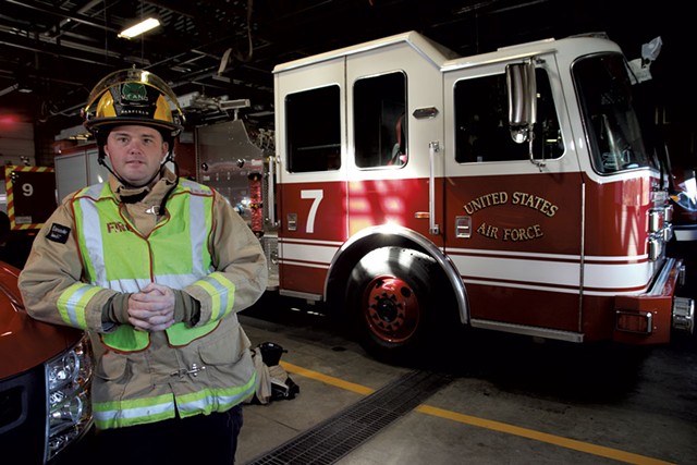 Kevin Maxfield, firefighter and emergency medical technician, Vermont Air National Guard - MATTHEW THORSEN