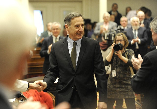 Gov. Peter Shumlin on Wednesday - JEB WALLACE-BRODEUR