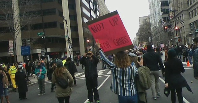 Protesters took to the streets in Washington, D.C. on Friday. - KEVIN J. KELLEY