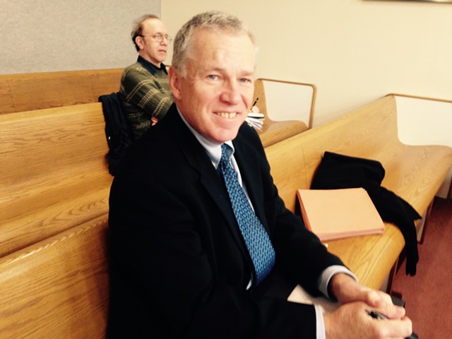Shelburne Selectboard Chair Gary von Stange at the Vermont Superior Court hearing Friday morning - MOLLY WALSH