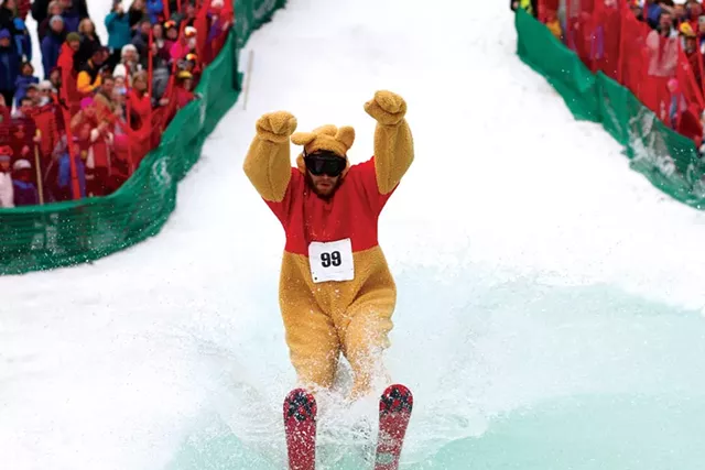 Pond skimming at Sugarbush Resort - COURTESY OF SUGARBUSH RESORT