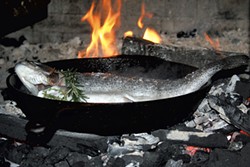 Local trout in the wood-fired oven - SUZANNE PODHAIZER